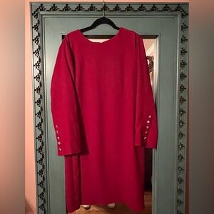 Vintage Talbots  Christmas Red Dress